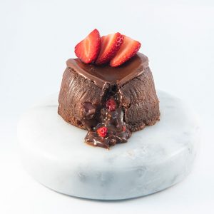 fondant nutella fraise